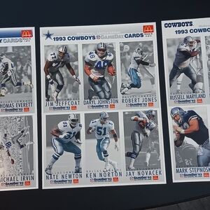 1993 Cowboys Gameday Cards Set